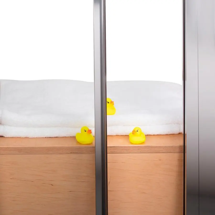 Душові двері в нішу Qtap Unifold CRM208.C4 78-81x185 см, скло Clear 4 мм, покриття CalcLess