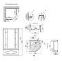 Душова кабіна Lidz Latwa SC80x80.SAT.HIGH.FR, скло Frost 4 мм