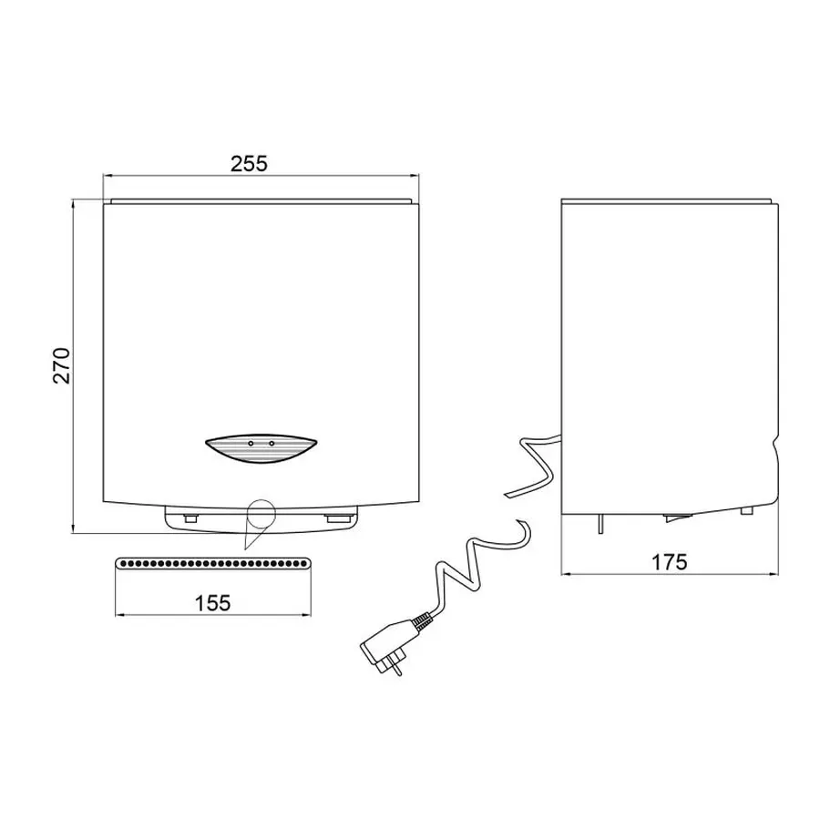Сушарка для рук Qtap Susici S950MP 950 Вт