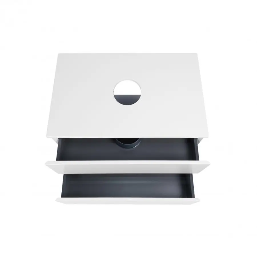 Тумба підвісна Qtap Tern 700х476х469 White зі стільницею QT1779TPL701W