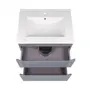 Комплект Qtap Scorpio 605х585х460 Graphite тумба підвісна + раковина урізна QT1472TPВ6023060CG