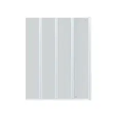 Штора на ванну Qtap Gemini WHI40114RP6 скло Pear 6 мм, 100x140 см