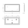 Дзеркало Qtap Swan 1400х700 з LED-підсвічуванням QT1678141470140W