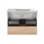 Комплект Qtap Robin 700х580х437 White/Whitish oak тумба підвісна + раковина урізна QT1372TPВ7001WWO