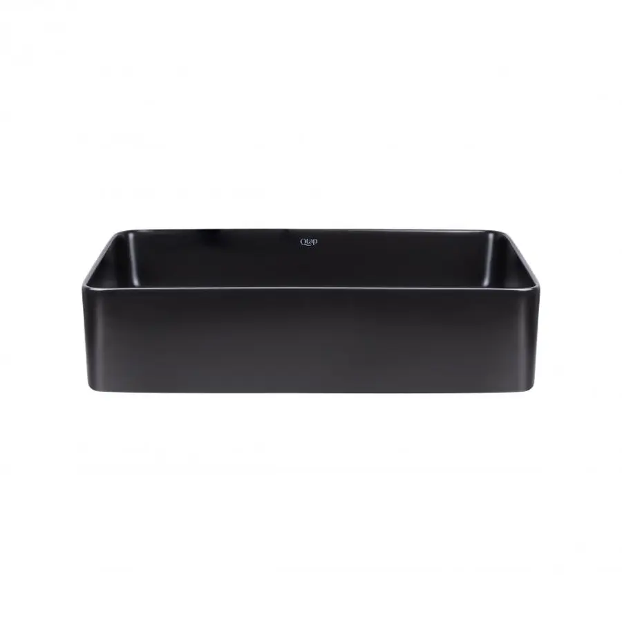 Раковина-чаша Qtap Tern 500х350х145 Matt black з донним клапаном QT1711A055MB
