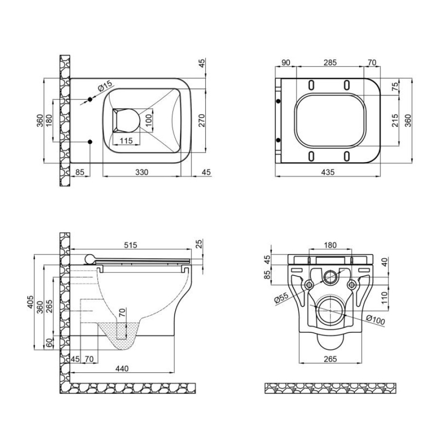 Унітаз підвісний Qtap Cardinal з сідінням Soft-close QT0433C660HW