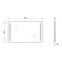 Дзеркало Qtap Mideya New 1000х600 з LED-підсвічуванням, Reverse QT20781403W
