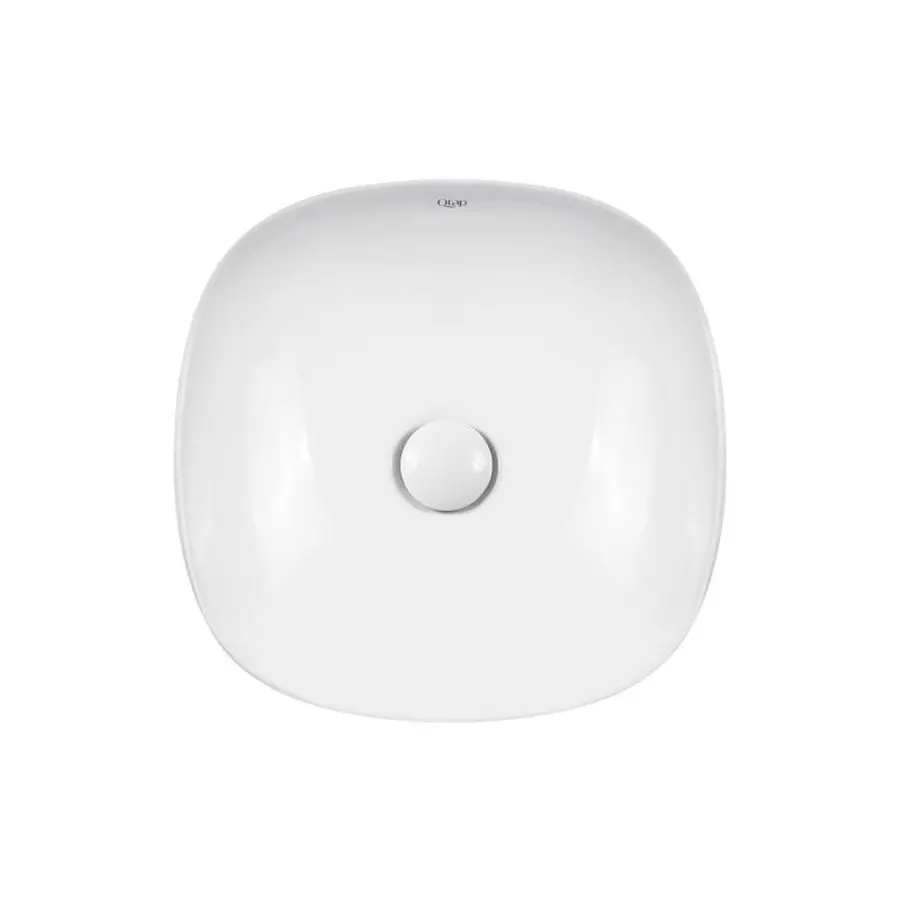 Раковина-чаша Qtap Kolibri 370х370х120 White з донним клапаном QT10118037FW