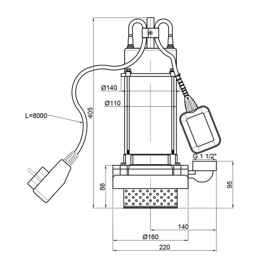 Насос дренажний Thermo Alliance QSD6-25-1,1 1,1 кВт