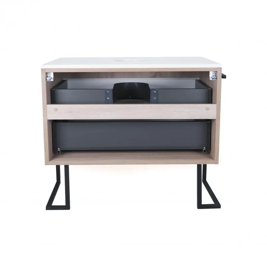 Тумба підлогова Qtap Taurus 800х616х437 White/Whitish oak зі стільницею QT2480TNT803WWO