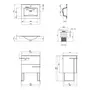Комплект Qtap Taurus 600х800х437 Whitish oak тумба підлогова + раковина урізна QT2471TNT603WO