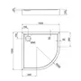 Душовий піддон Qtap Robin 301112 100x100x12 см + сифон