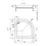 Душовий піддон Lidz Kupala ST90x90x26