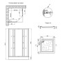 Набір Lidz душова кабіна Wiezak SC90x90.SAT.LOW.L, скло Linie 4 мм + піддон Mazur