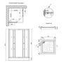Набір Lidz душова кабіна Wiezak SC90x90.SAT.LOW.L, скло Linie 4 мм + піддон Mazur
