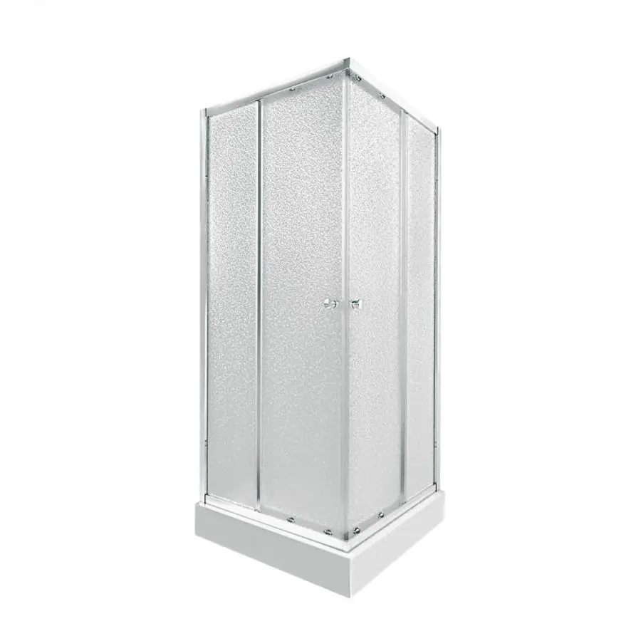 Набір Qtap душова кабіна Presto CRM1088SP5 Pear 1970x800x800 мм + піддон Tern 308812C 80x80x12 см з сифоном