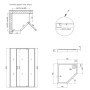Набір Qtap душова кабіна Scorpio CRM10995-AC6 Clear 2120x900x900 мм + піддон Diamond 309912 90x90x12 см з сифоном