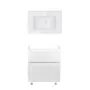 Комплект Qtap тумба підлогова Scorpio 700х825х460 мм White + раковина урізна Albatross E QT71SC43957
