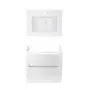 Комплект Qtap тумба підвісна Scorpio 600х585х460 мм White + раковина урізна Albatross E QT71SC43967