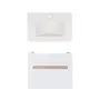 Комплект Qtap тумба підвісна Virgo 700х580х437 мм White/Whitish oak + раковина урізна Albatross New QT71V44078
