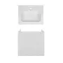 Комплект Qtap тумба підвісна Tern 600х580х437 мм White + раковина урізна Albatross 01 QT71TE44098