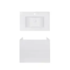 Комплект Qtap тумба підвісна Tern 800х580х437 мм White + раковина урізна Albatross E QT71TE44108