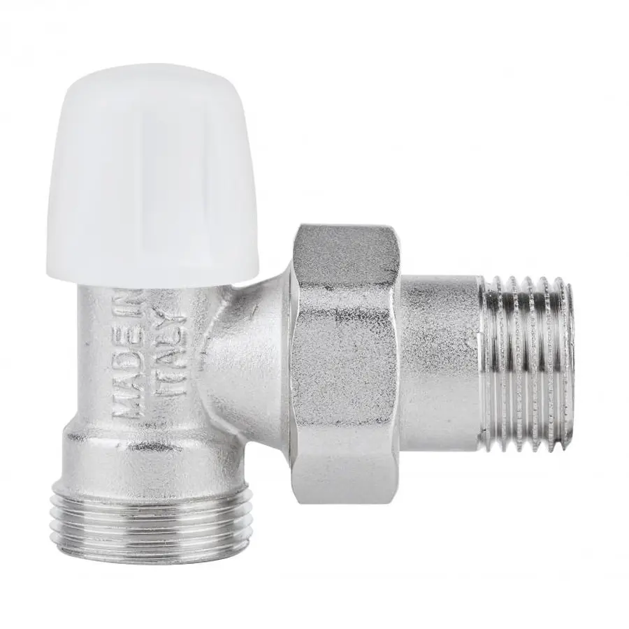 Кран радіаторний Icma 1/2" кутовий під фітінг, без ручки №827