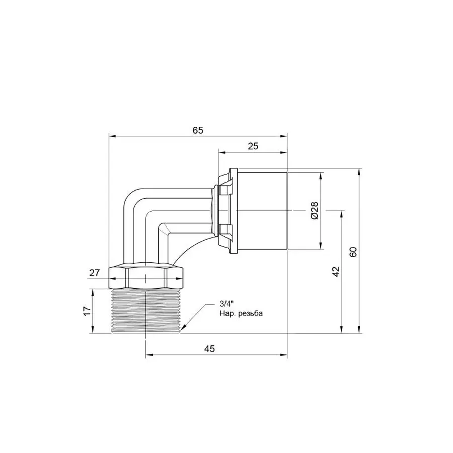 Кутик прес Icma 26х3/4" ЗР №404