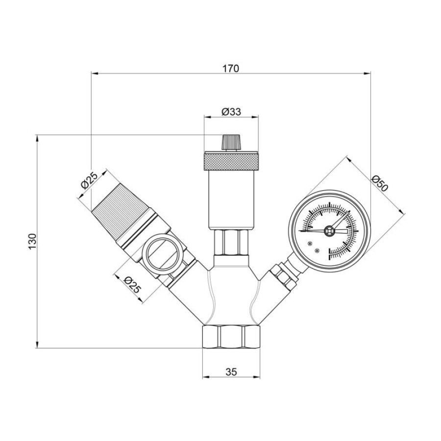 Група безпеки котла SD Plus 1" SD291