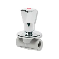 Вентиль прохідний PPR Ekoplastik LUX під штукатурку 25