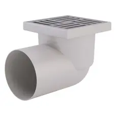 Трап ANI Plast TA1112 горизонтальний з нержавіючою решіткою 150х150