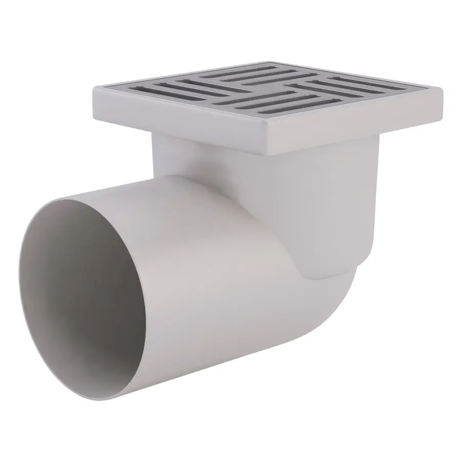 Трап ANI Plast TA1112 горизонтальный с нержавеющей решеткой 150х150