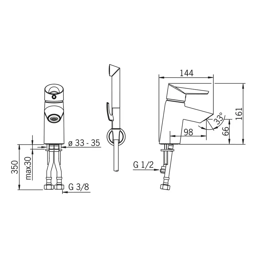 Смеситель для раковины с воронкой Oras Optima 2712F