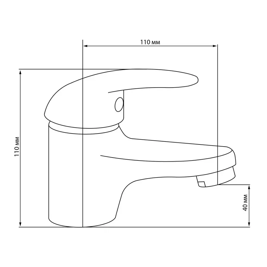 Смеситель для раковины GF (CRM) S-06-001