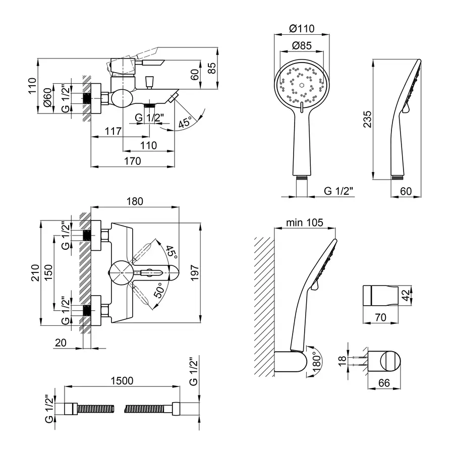 Смеситель для ванны Qtap Elit СRM 006 New