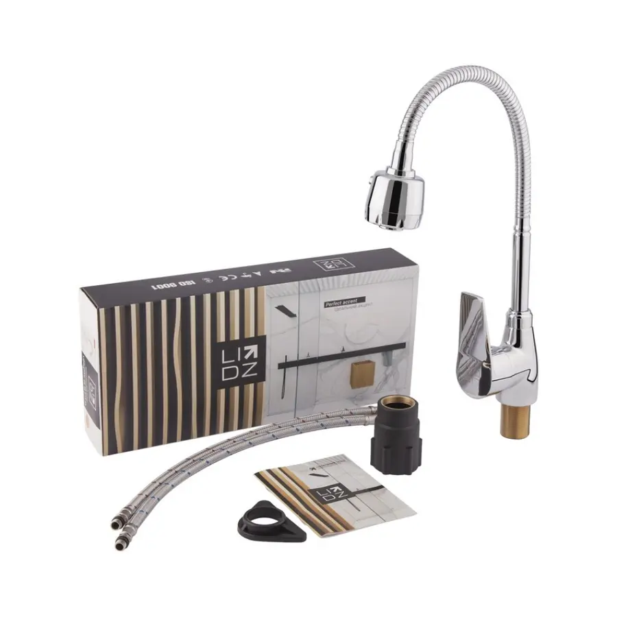 Смеситель для кухни Lidz (CRM) 20 38 014 04 с рефлекторным изливом