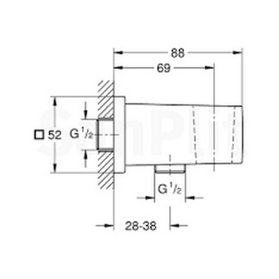 Підключення для шланга Grohe Euphoria Cube 26370000