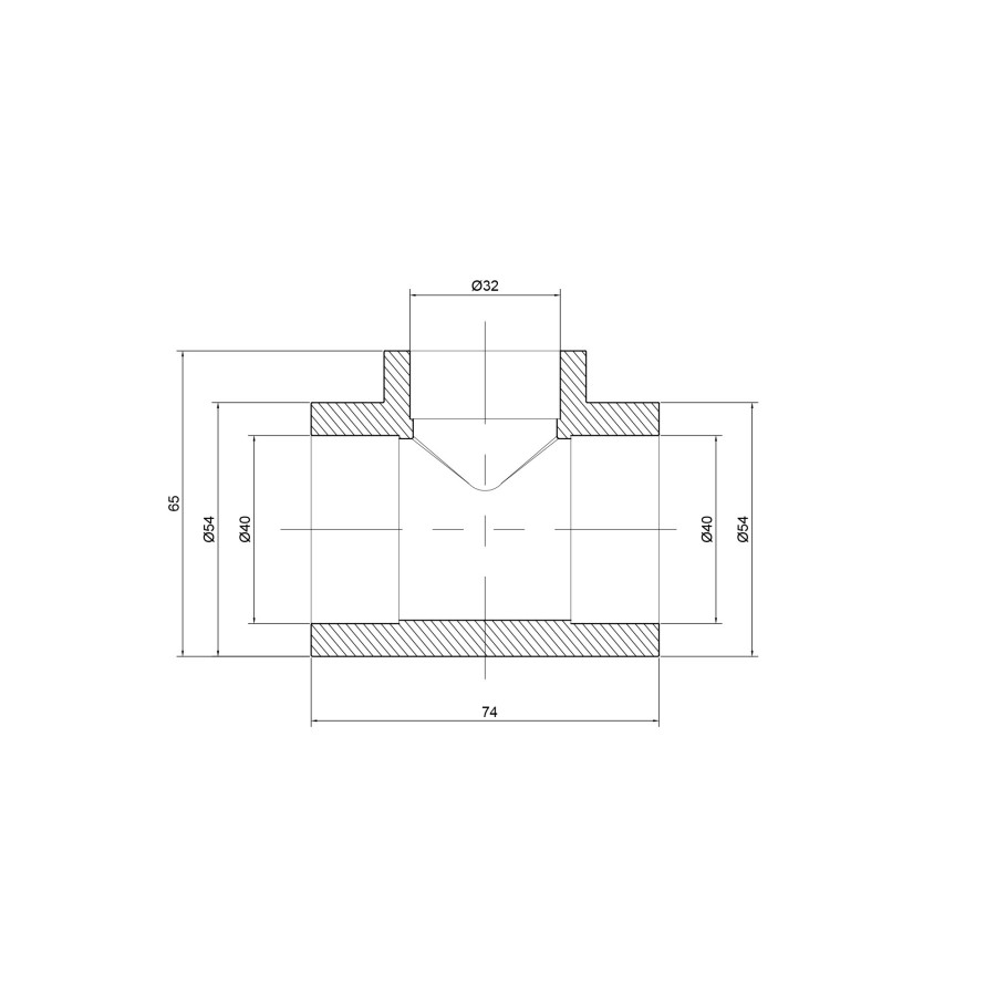 Тройник PPR Thermo Alliance 40х32х40