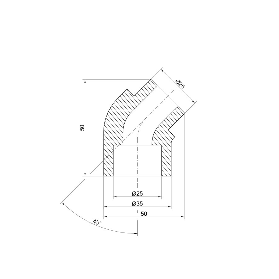 Кутик PPR Thermo Alliance 25, 45°