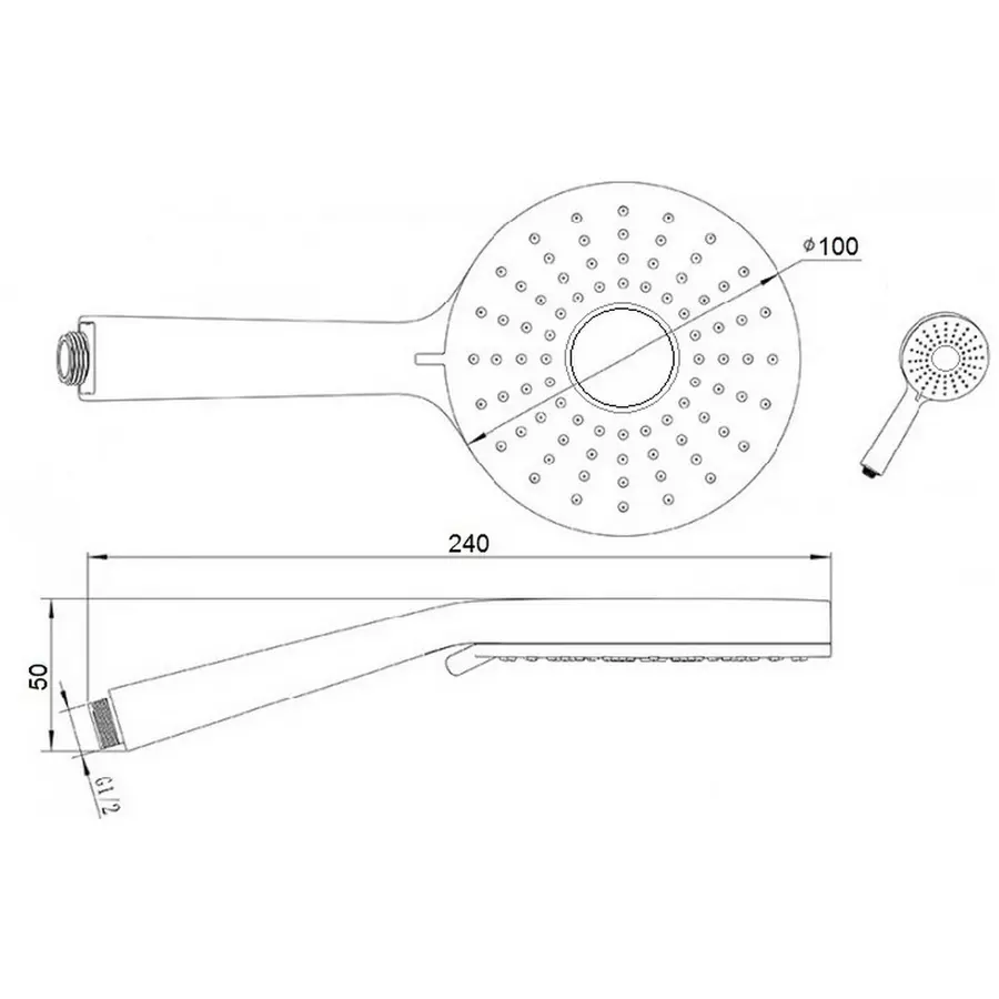 Лійка для ручного душу Qtap 07