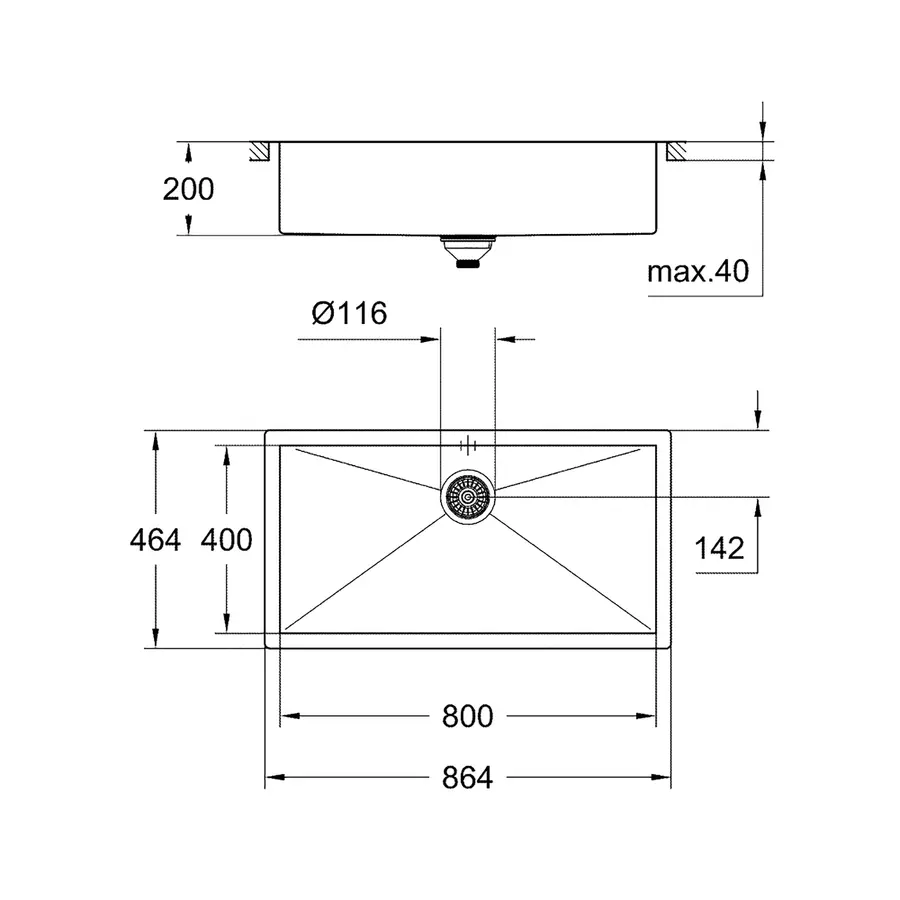 Кухонна мийка Grohe Sink K700 31580SD0