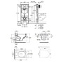 Набор унитаз Azzurra Nuvola NUV100EB1SOSK с сиденьем Azzurra Nuvola NUV1800F + инсталляция Grohe Rapid SL 38721001