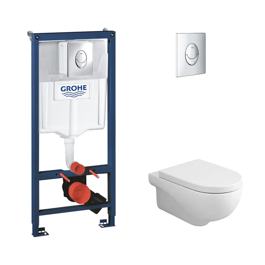 Набір унітаз Azzurra Nuvola NUV100EB1SOSK з сидінням Azzurra Nuvola NUV1800F + інсталяція Grohe Rapid SL 38721001