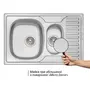 Кухонная мойка с дополнительной чашей Qtap 7850-B 0,8 ​​мм Micro Decor (QT7850BMICDEC08)