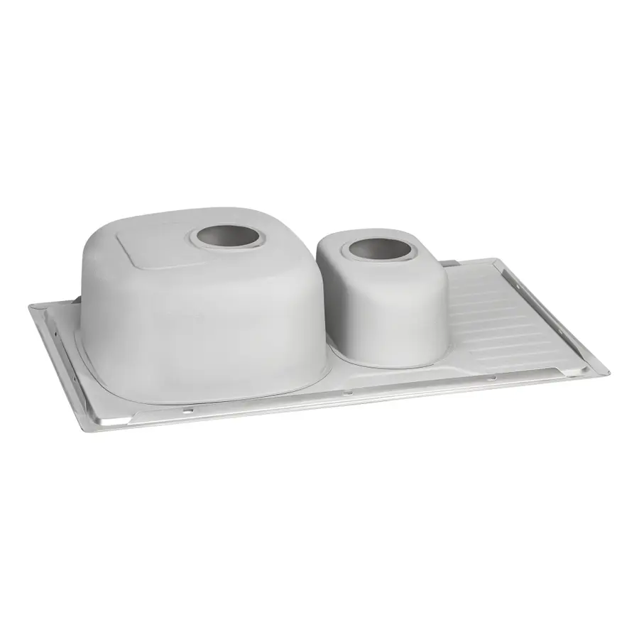 Кухонная мойка с дополнительной чашей Qtap 7850-B 0,8 ​​мм Micro Decor (QT7850BMICDEC08)