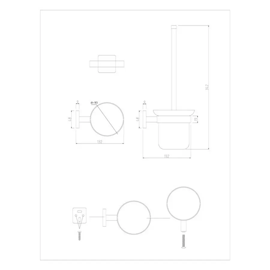 Йоржик для унітаза Lidz (CRG) 116.05.01