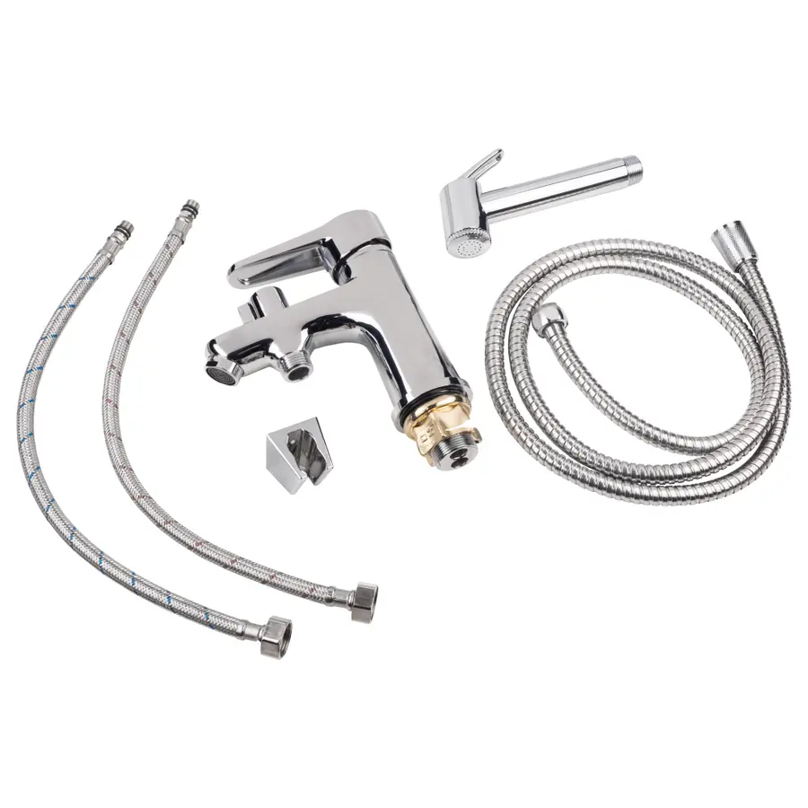 Смеситель для раковины Lidz (CRM) 14 34 001FB с воронкой для гигиенического душа