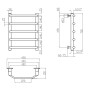 Сушарка для рушників водяна Lidz Trapezium (CRM) D38/25 400x700 P5