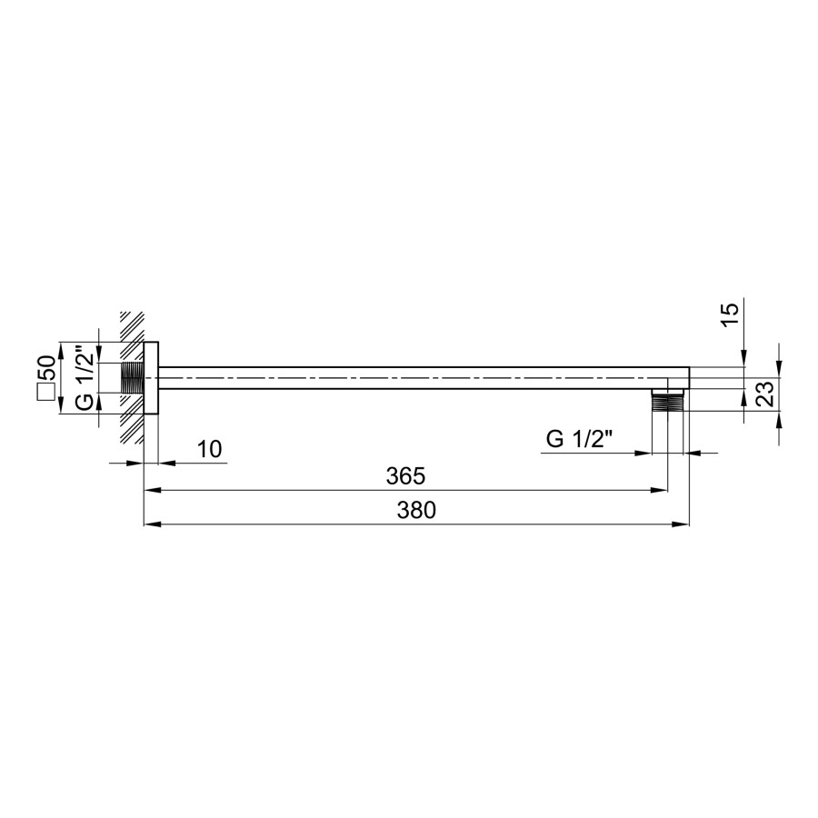 Кронштейн для верхнього душу Qtap Trubice 400NB-1