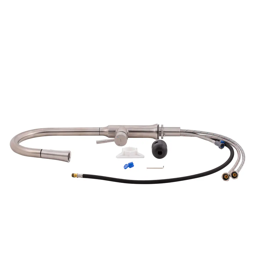 Змішувач для кухні Qtap Baruska 9137103UN з висувним виливом